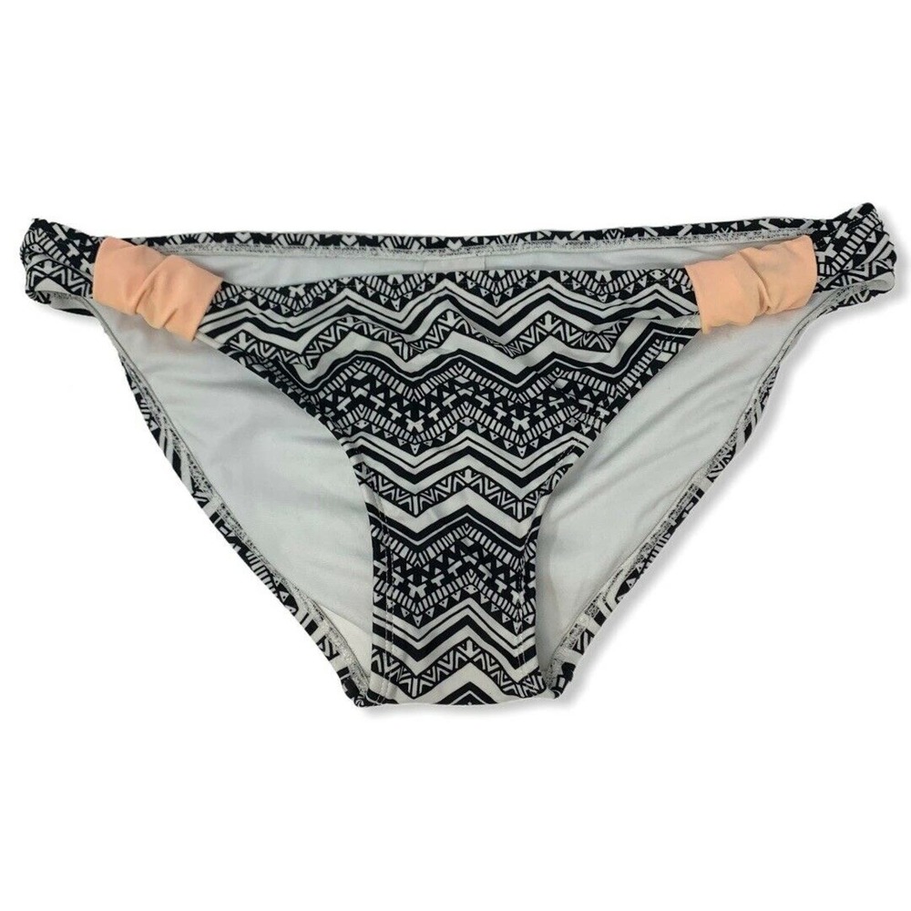 Xhilaration Black White Pattern Bikini‎ Bottom L